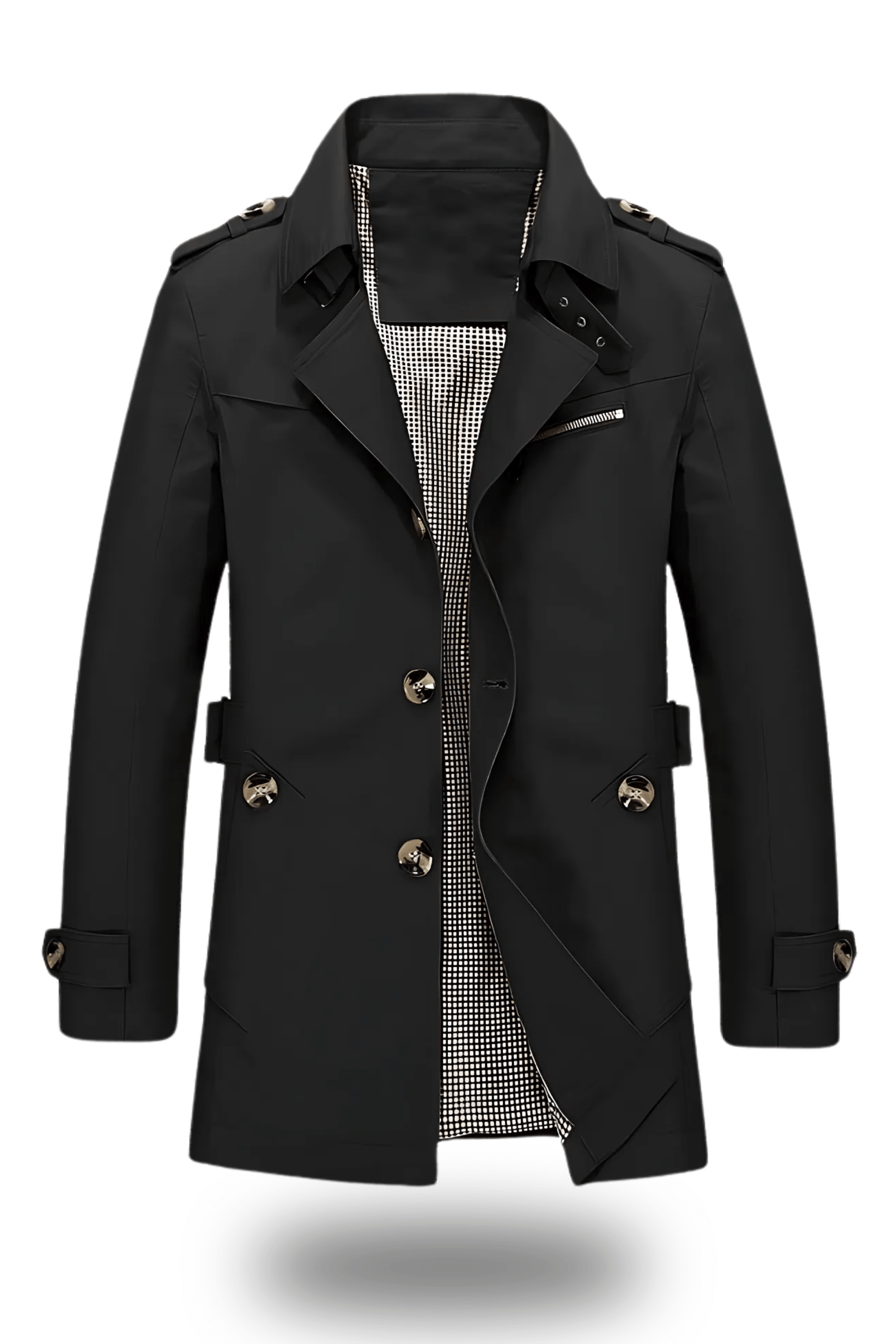 Trench-coat classique à col revers