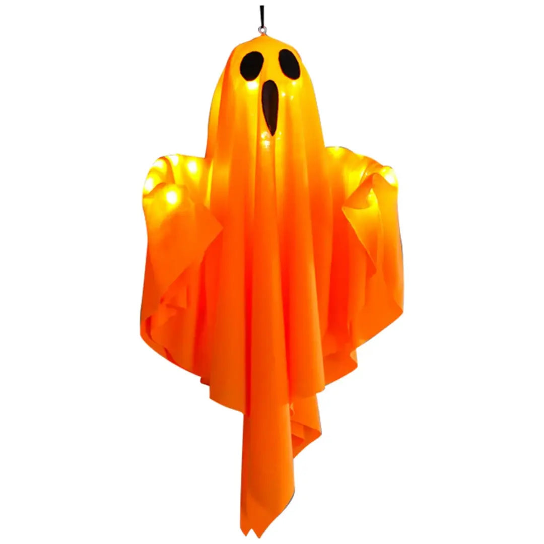 Halloween Fantôme Blanc Lumineux - Décoration suspendue à LED avec lumières féeriques