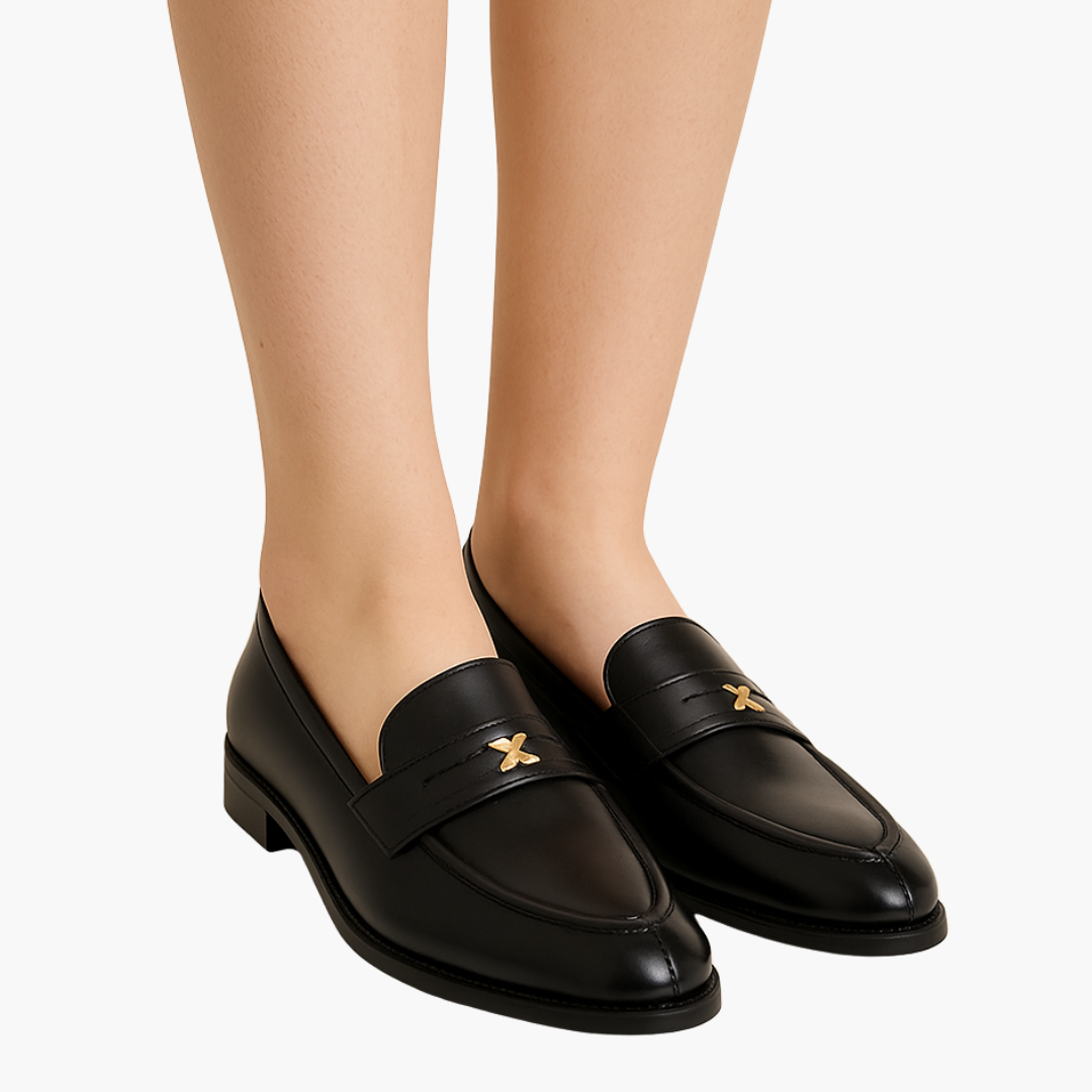 Damskie skórzane mokasyny ortopedyczne