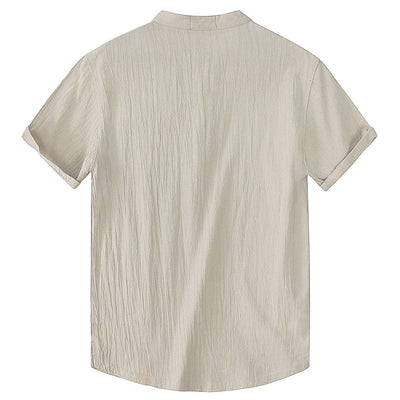Chemise en lin respirant à manches courtes