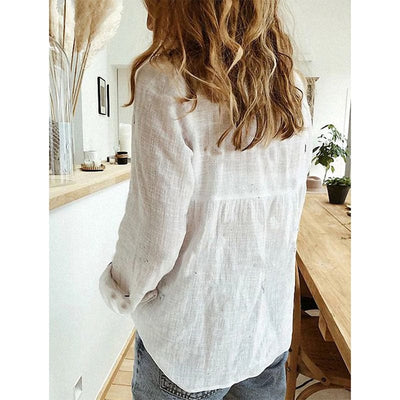 Chemise en lin avec col