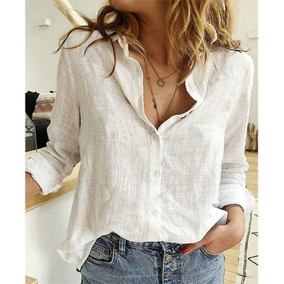 Chemise en lin avec col