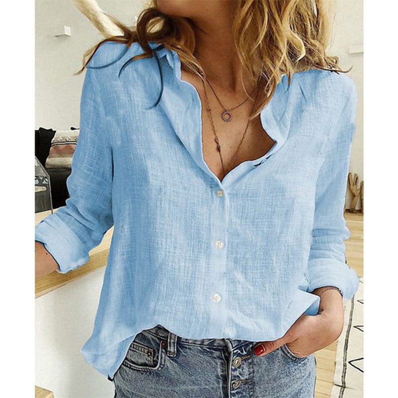 Chemise en lin avec col