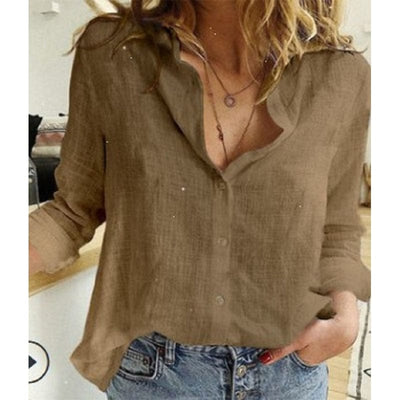 Chemise en lin avec col