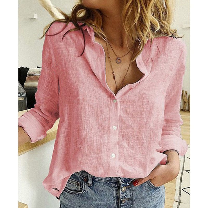 Chemise en lin avec col