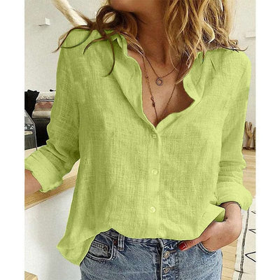 Chemise en lin avec col