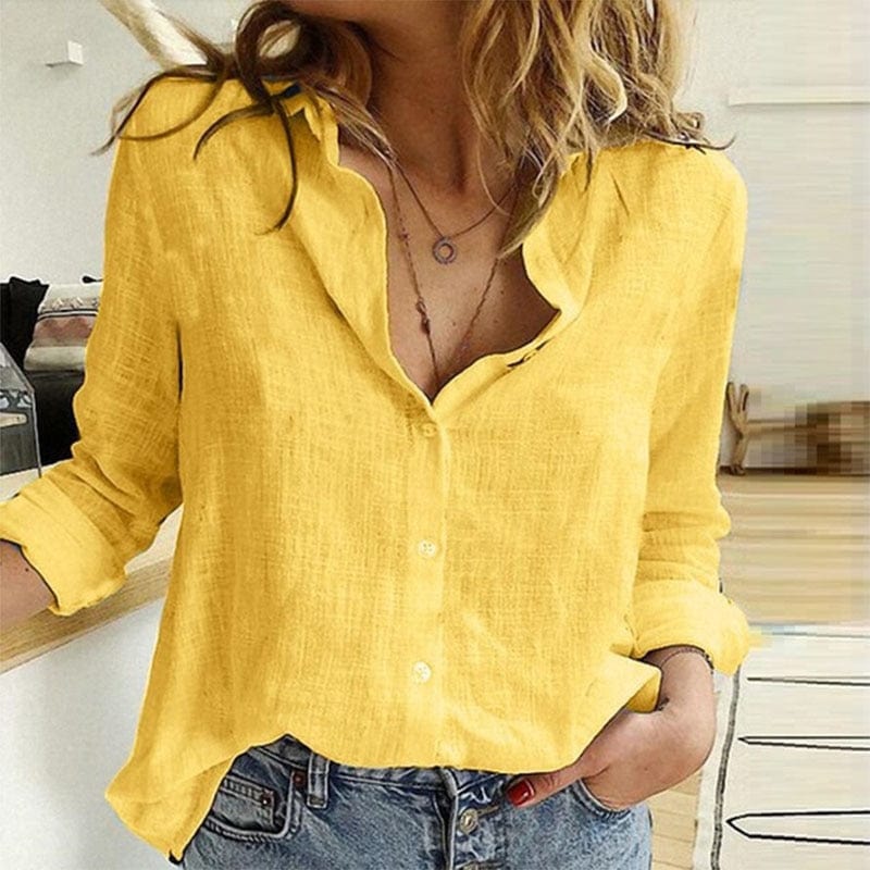 Chemise en lin avec col