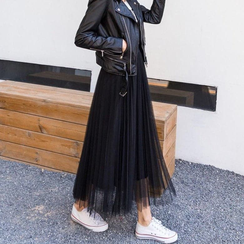 Jupe longue en tulle