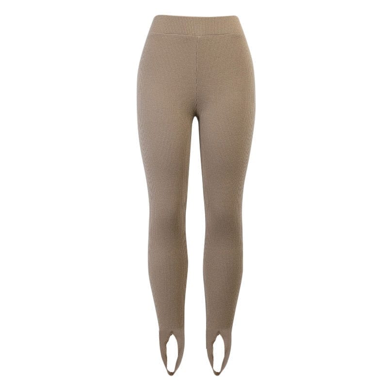 Leggings à côtes et à talons