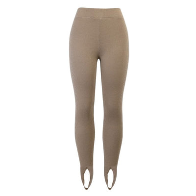 Leggings à côtes et à talons