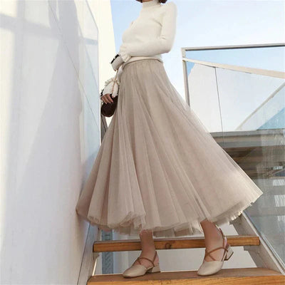 Jupe longue en tulle