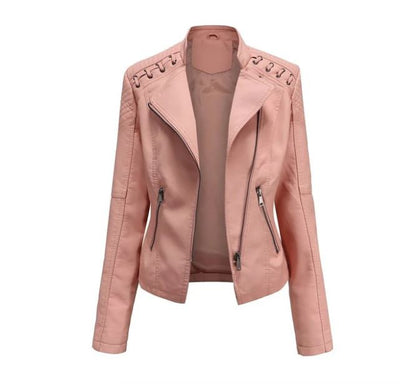 Léa | Veste en cuir d'agneau premium