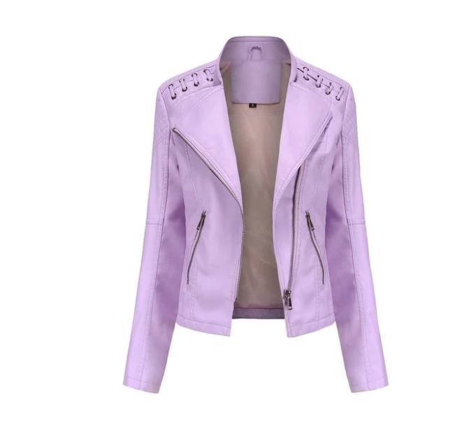 Léa | Veste en cuir d'agneau premium