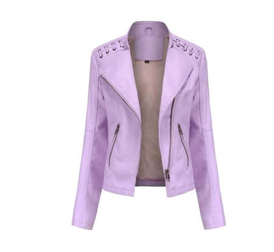 Léa | Veste en cuir d'agneau premium