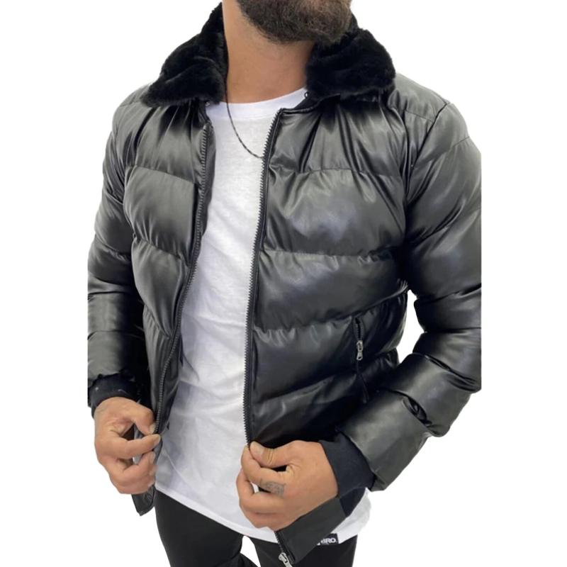 Veste matelassée avec fermeture éclair pour hommes