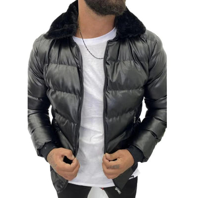 Veste matelassée avec fermeture éclair pour hommes