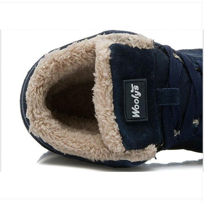 Chaussures d'hiver chaudes et décontractées pour hommes - Baskets hautes avec doublure en fourrure