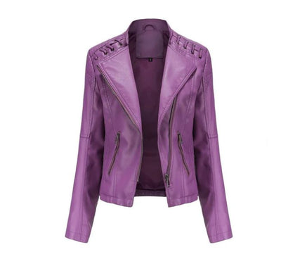 Léa | Veste en cuir d'agneau premium