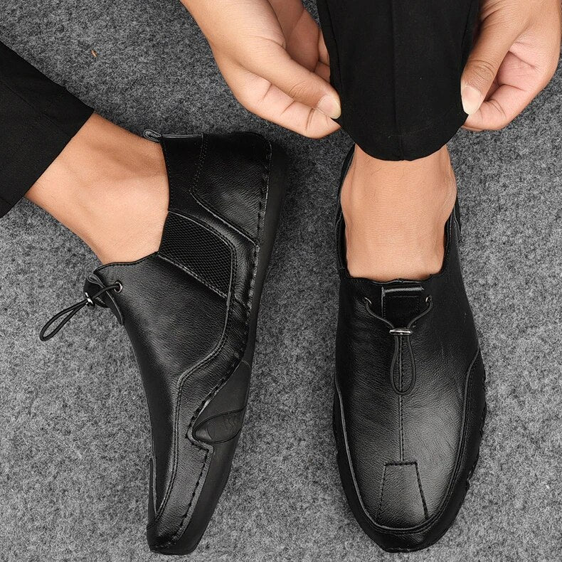 Tommy - Orthopédie Mocassins en cuir véritable pour hommes