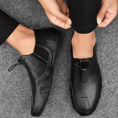 Tommy - Orthopédie Mocassins en cuir véritable pour hommes
