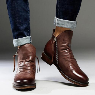 Bottes en cuir pour femmes avec semelle antidérapante et design élégant