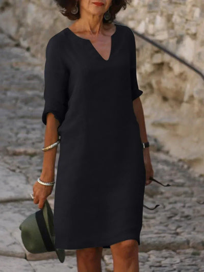 Josette | Robe élégante avec col en V