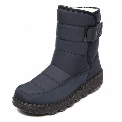 Bottes de neige et de pluie pour dames, imperméables et résistantes à l'eau - Bottes d'hiver chaudes pour la neige et la pluie