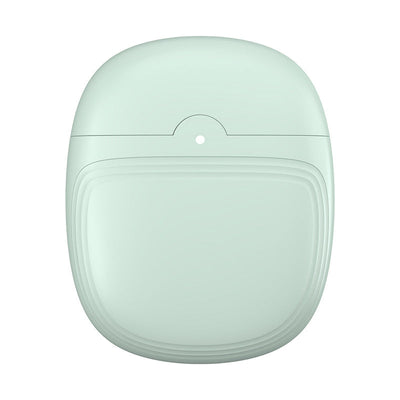 Étui de protection vert menthe pour écouteurs sans fil, design compact et moderne, idéal pour AirPods, accessoire tendance et pratique.