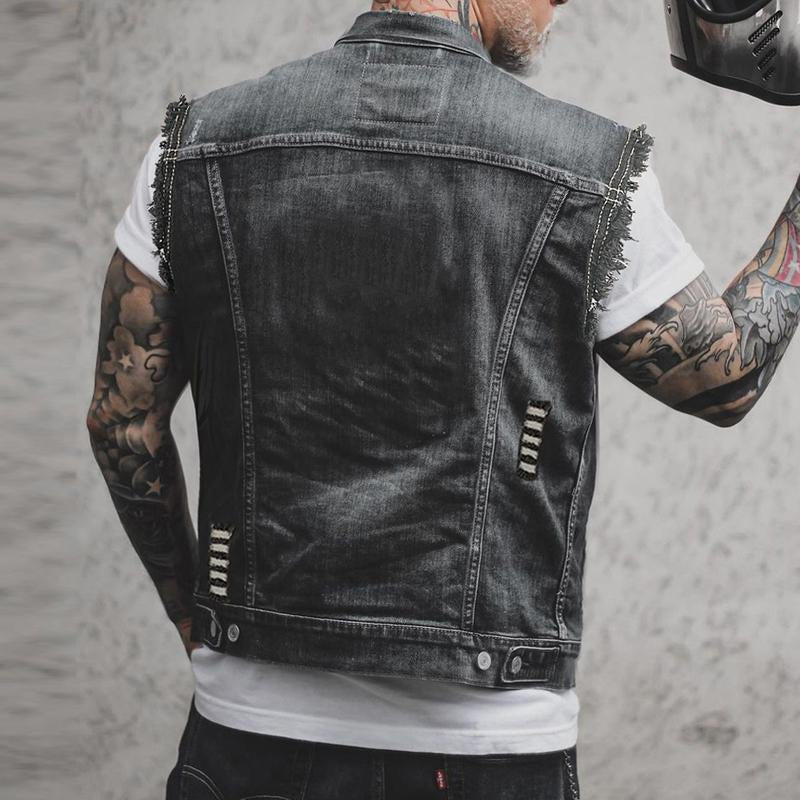 Gilet en denim stylé pour hommes | Décontracté, polyvalent & confortable