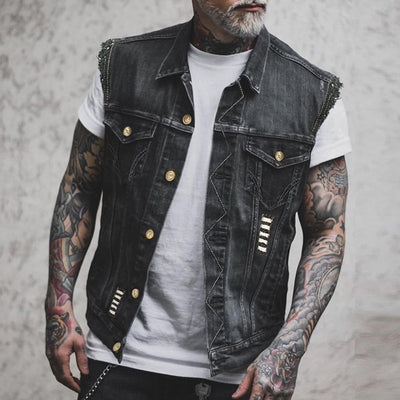 Gilet en denim stylé pour hommes | Décontracté, polyvalent & confortable