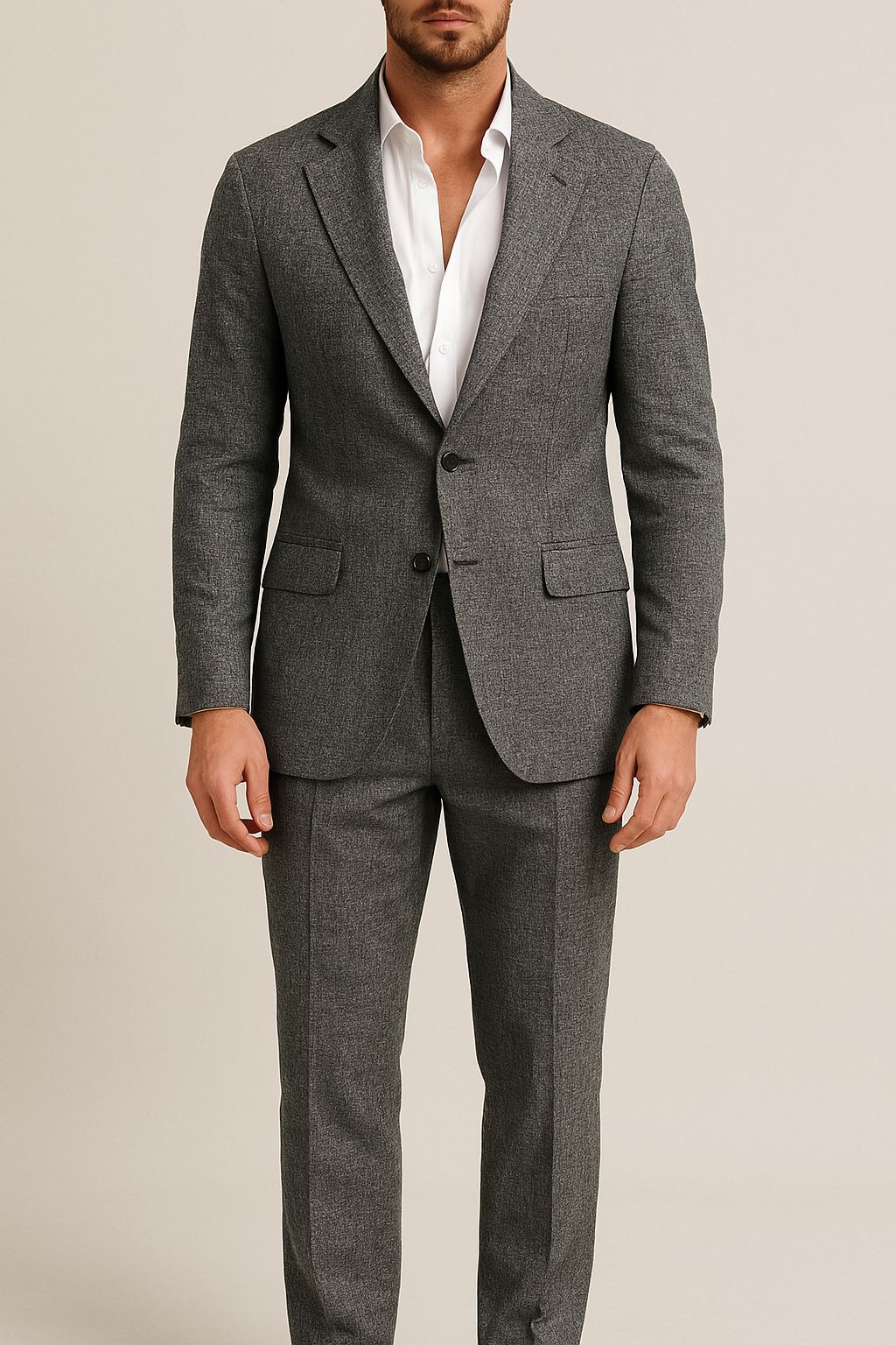 Costume 2 pièces pour homme - Coupe simple - Costume printemps/été - Costume de mariage