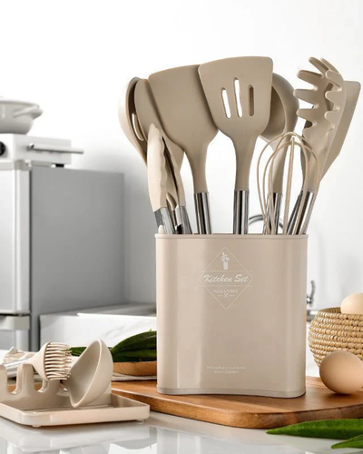 Set d'ustensiles en silicone - Nordeka - Outils de cuisine - Ustensiles de cuisine résistants à la chaleur