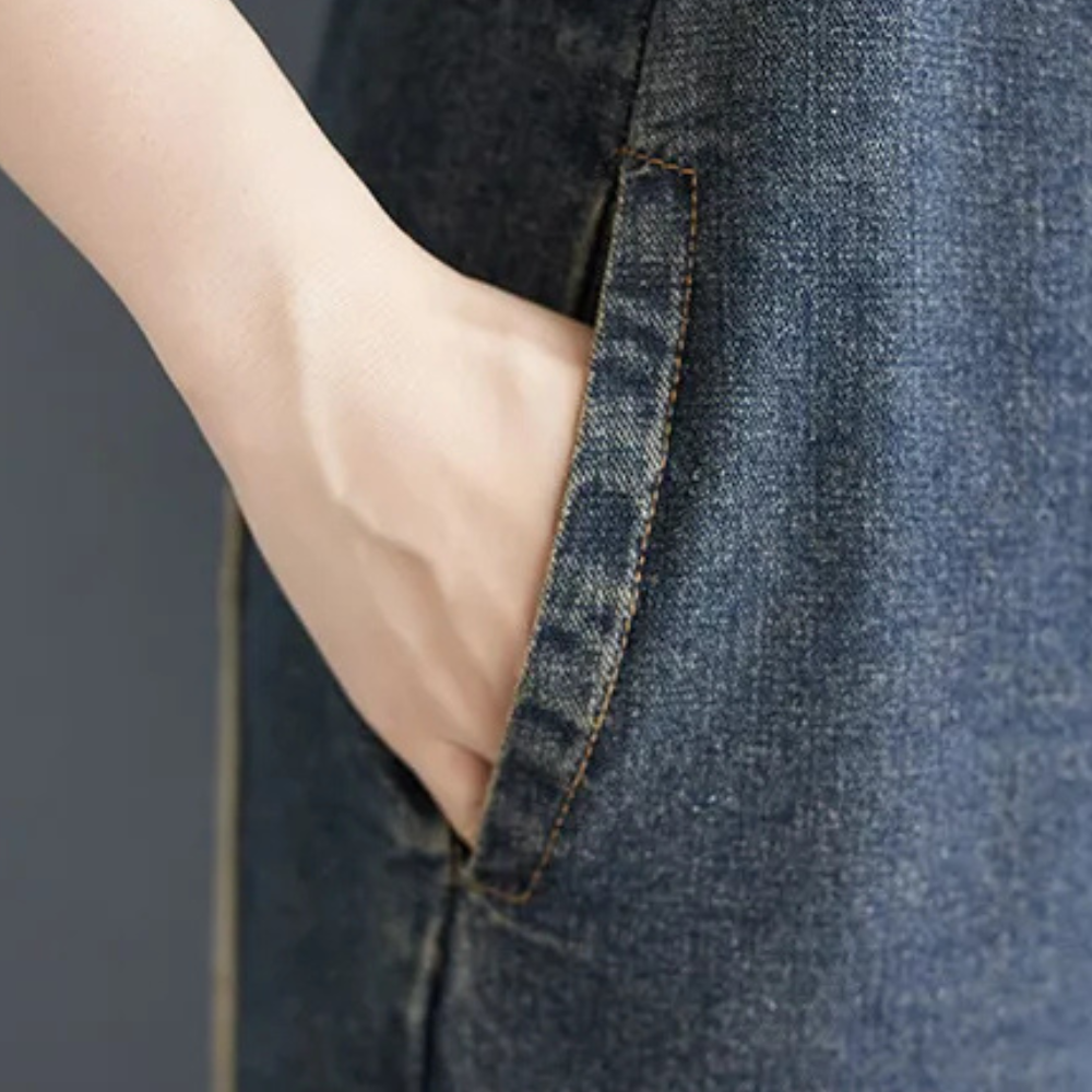 AGATA - Combinaison d'été élégante en denim pour femmes