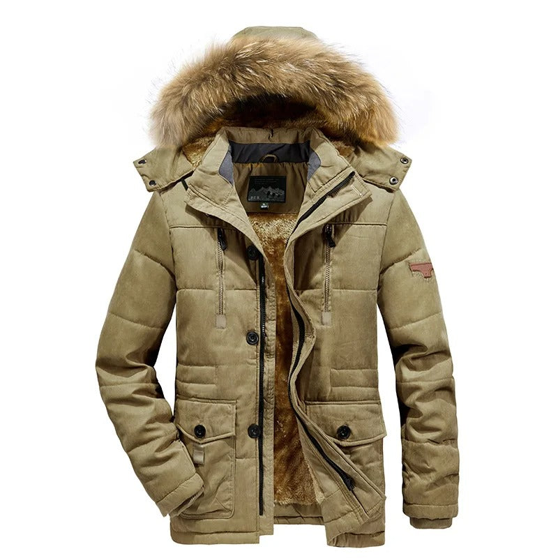 Veste d'hiver chaude avec capuche pour hommes