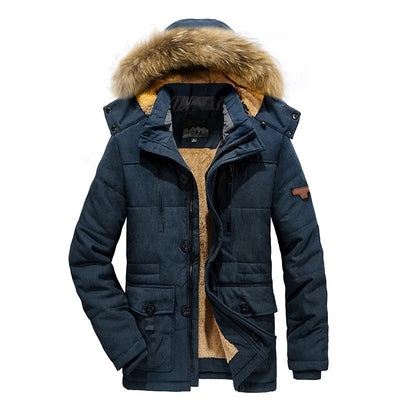 Veste d'hiver chaude avec capuche pour hommes