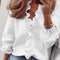 Blouse femme à volants et col V en polyester