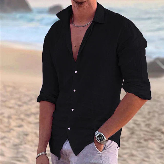 Zander | Chemise en lin pour homme | Léger, respirant & élégant