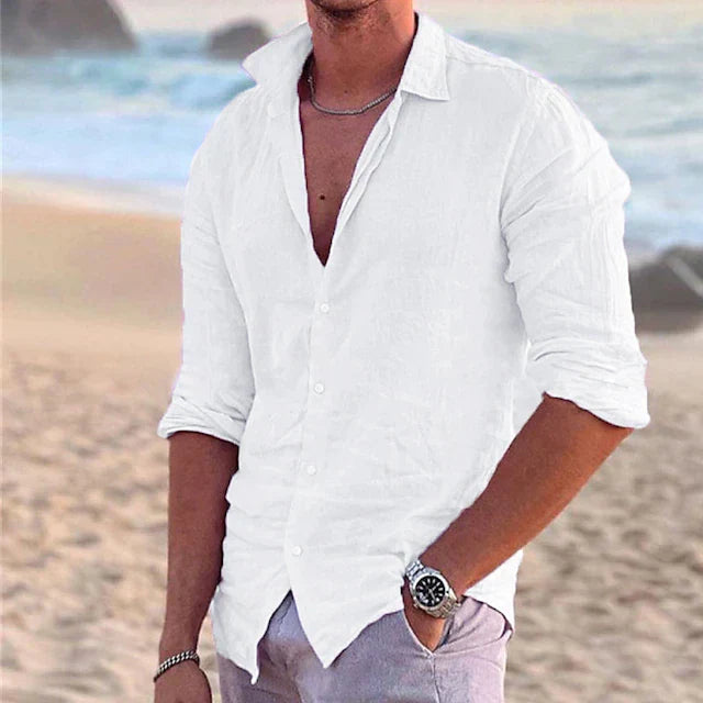 Zander | Chemise en lin pour homme | Léger, respirant & élégant